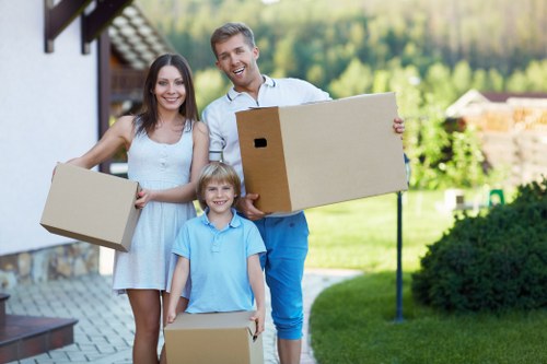 Boxes and household items stored safely in Beckenham storage