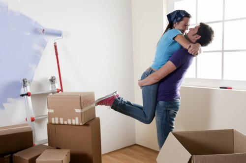 Staff preparing desks and office items for relocation in Beckenham