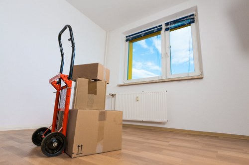 Moving supplies and furniture placed in storage during a transition